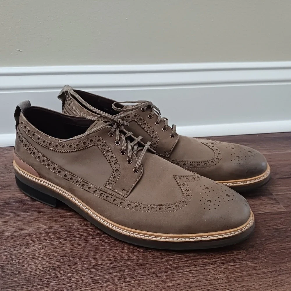 Cole Haan 2.Zerogrand Wingtip Oxford Mens 13 M Taupe C35838